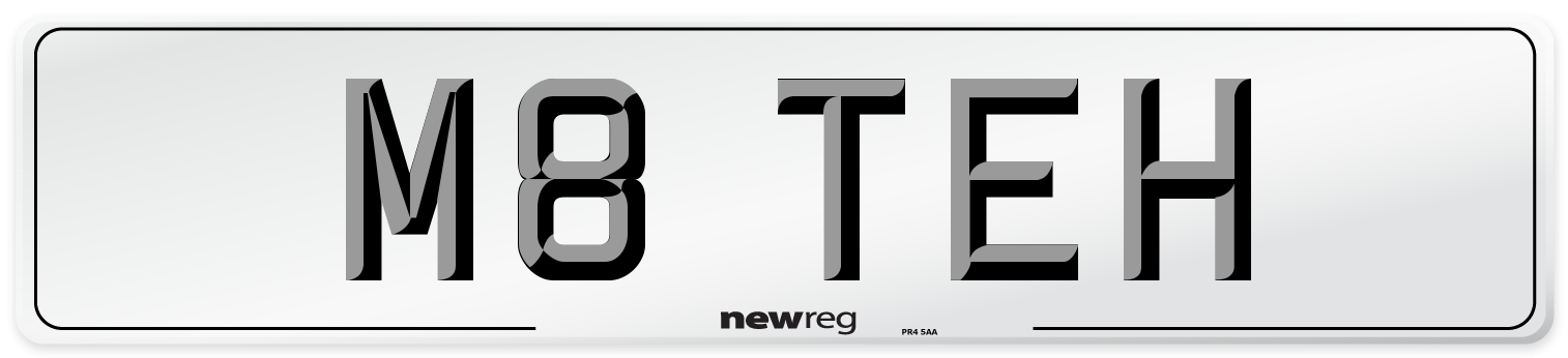 M8 TEH Number Plate from New Reg